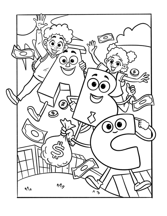 Financial Letteracy Coloring Page